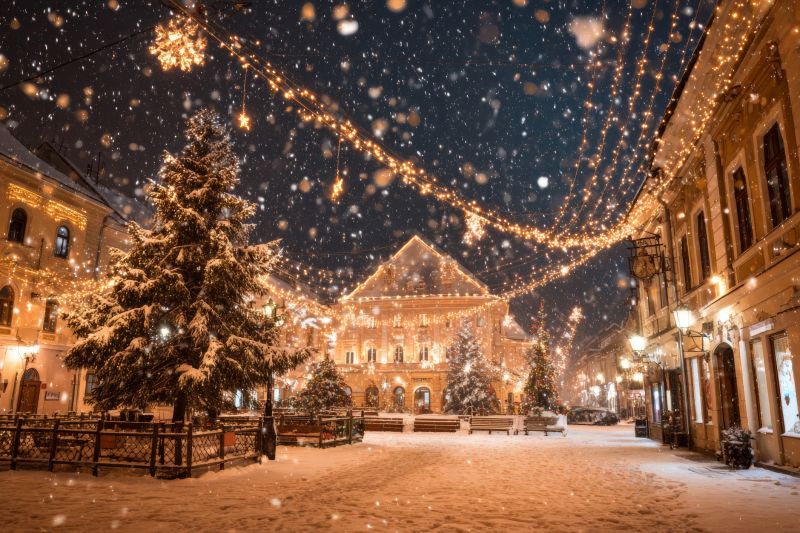 Christmas Lights Installation detail