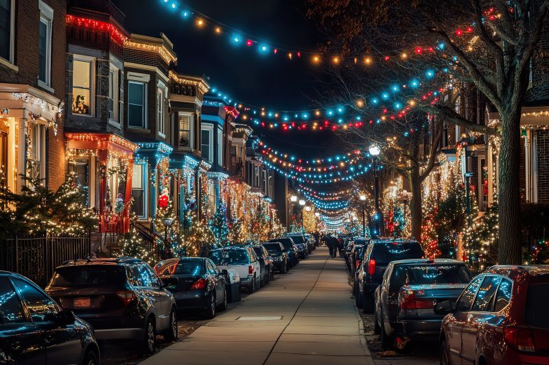 Holiday Lights Installation detail