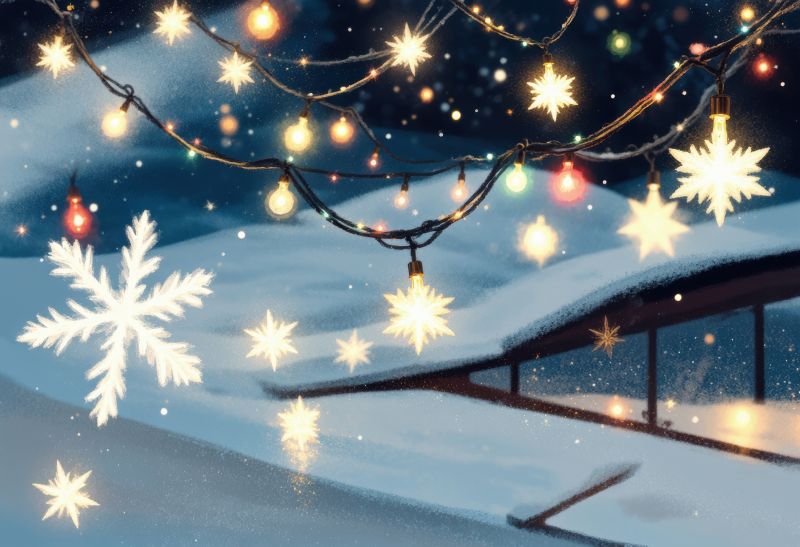 Holiday Lights Installation detail