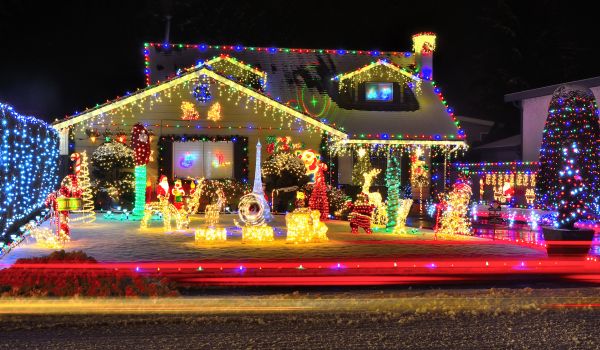 Holiday Lights Hanging in American Fork